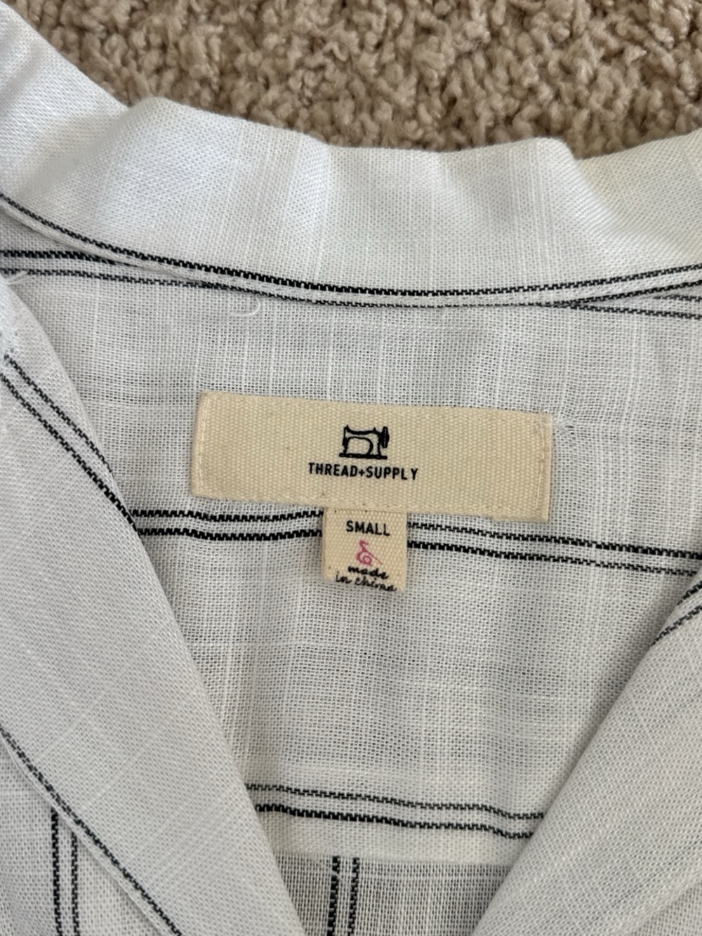White striped button down shirt - Picture 3 of 3